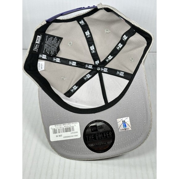 New Era Los Angeles Lakers Corduroy The Golfer Snapback Hat Cap Adjustable Gray - Picture 5 of 5